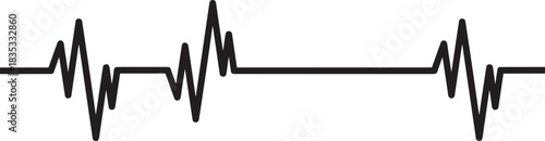 Abstract Graphic Heartbeat Rhythm Line for Medical Applications, Health Monitoring, Telemedicine Design, and Emergency Cardiovascular Care Technology Banner Background