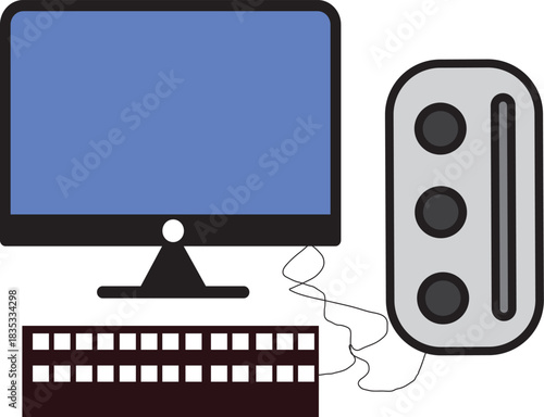 vector illustration of a computer monitor