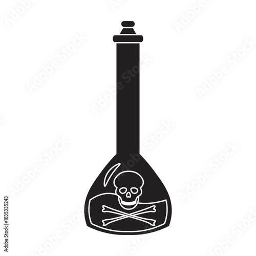 Toxic Chemical Long Neck Flask glyph icon