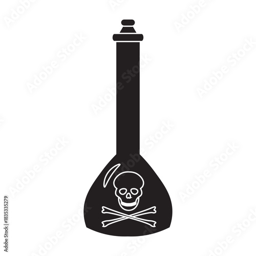 Toxic Chemical Long Neck Flask glyph icon