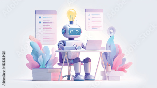 Robot student completing online multiple choice exam
