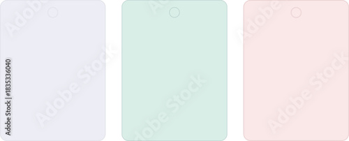 Minimal Gift Tag Set – Pastel 3 Colors (Soft Label Vector)ミニマルギフトタグセット – パステル３色（ラベルテンプレート）