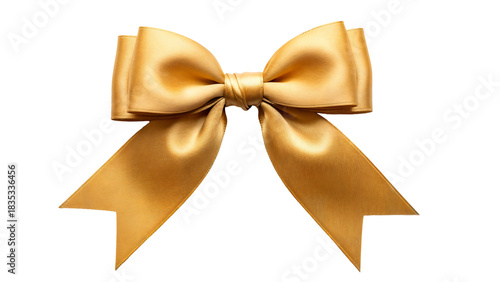 Shiny gold bow for decoration