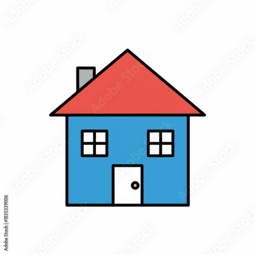 Simple house icon vector illustration. Flat cartoon style home symbol for real estate. Building graphic isolated on white background