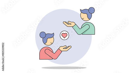 Promoting care Hands offering love, a nurturing community