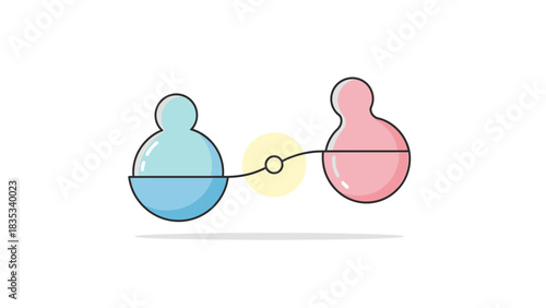 Connecting Two Spheres A Graphic Illustration of Partnership