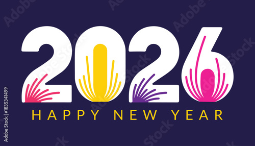 Modern 2026 New Year Celebration Typography