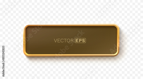 Golden rectangular banner with rounded corners.