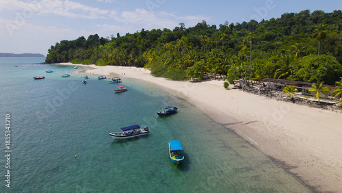 Tropical Sandy Beach on Ranchería Island, Panama