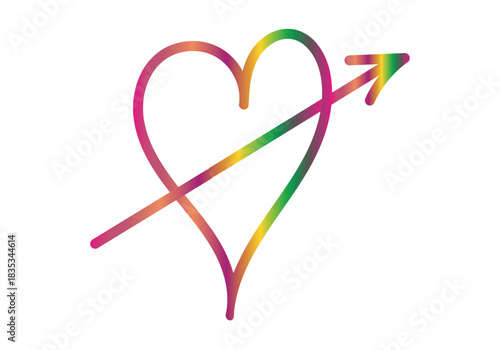 Modern abstract geometric lines and shapes with vibrant color accents