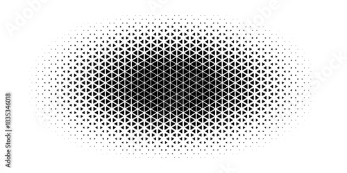 Abstract black triangle geometric pattern background on white background. Halftone triangles pattern. Abstract geometric gradient background. Vector eps 10