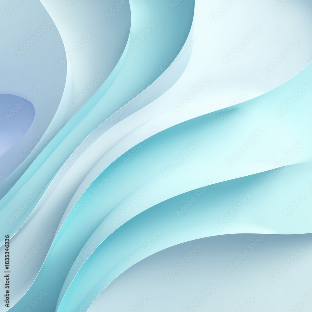 Obraz premium Soft Abstract Blue Curves Corporate Background