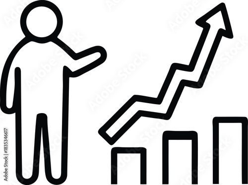 Career Upskilling Guidance Mentor Icon