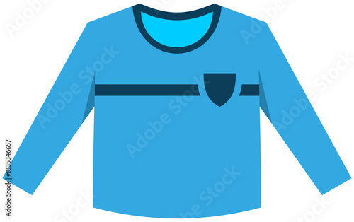 Long sleeve soccer jersey illustration. Editable Color Vector