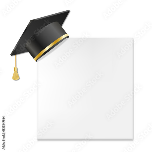 Graduation cap and mortar board