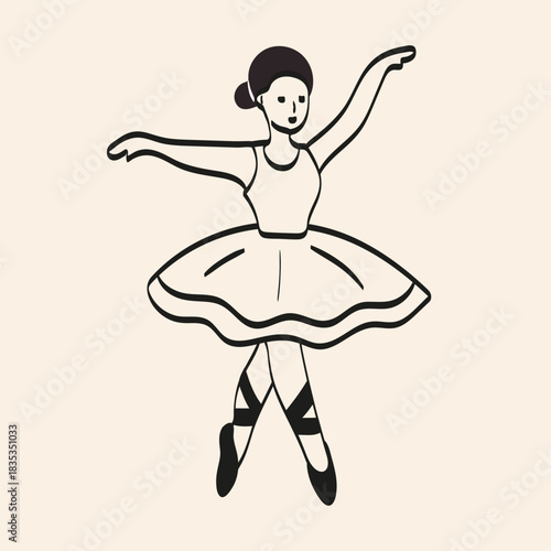 Ballet dancer performing a graceful leap in a classic tutu during a dance rehearsal