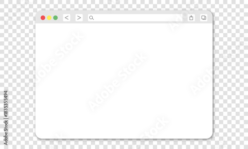 Realistic blank browser window