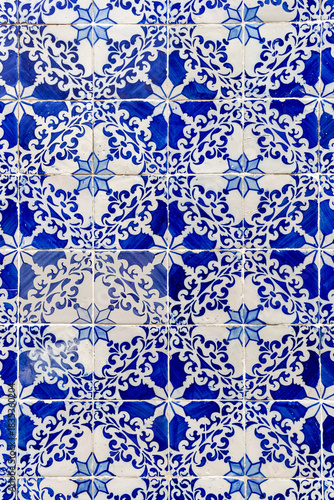Vintage Portuguese azulejo wall