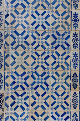 Vintage Portuguese azulejo wall