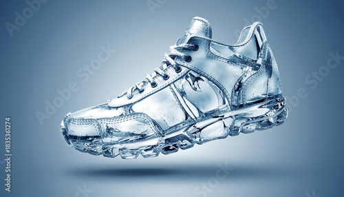 Futuristic Ice Shoe Concept: A Chilling Vision of Footwear.