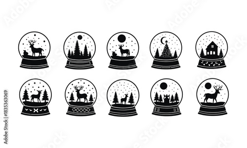black and white vector illustration