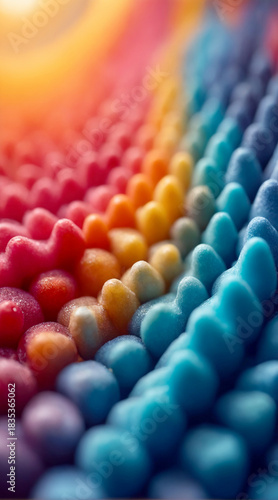 Vibrant Colorful Macro Texture With Soft Rounded Shapes