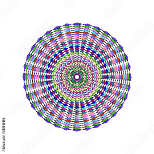 Abstract Kaleidoscope A vibrant geometric pattern with spiral design