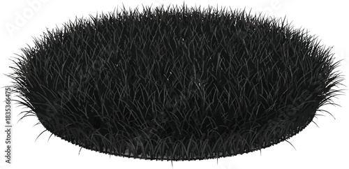 Black grass patch dark turf artificial lawn synthetic groundcover outdoor decor