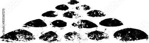 Abstract black and white dot cluster illustration for creative design