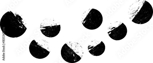 Abstract black and white dotted cluster design for urban art projects