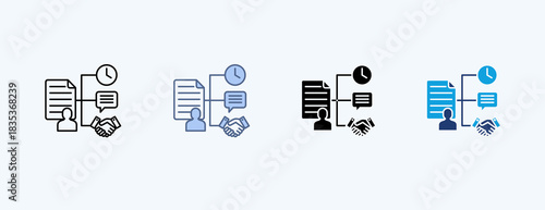Management Skills Multiple Icon Illustration Vector