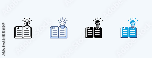 Knowledge Multiple Icon Illustration Vector