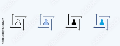Adaptability Multiple Icon Illustration Vector