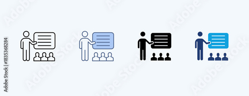 Training Multiple Icon Illustration Vector