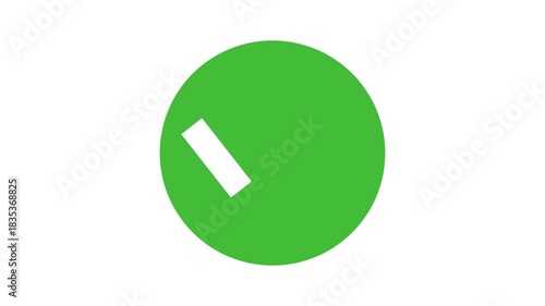 Green Check Mark Success Animation on White Background.