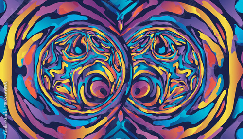 Psychedelic Abstract Art: A Colorful and Mesmerizing Visual Experience.
