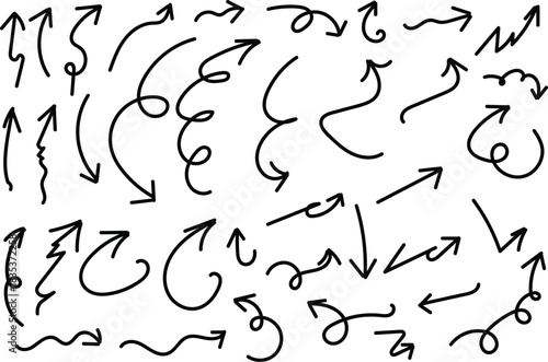 Different Style Arrow Design Set Vector | Abstract Direction Arrows Collection for Graphic Design
