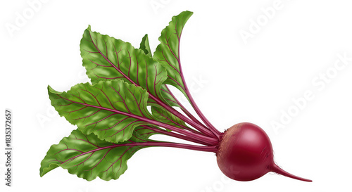 Red radish isolated on a transparent background