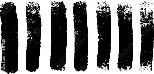 Bold black and white stencil design with alternating line width for creative projects