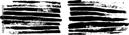 Black and white stencil design with alternating wide brush strokes for artistic background