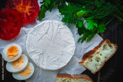 Appetizing Cheese and Vegetable Arrangement