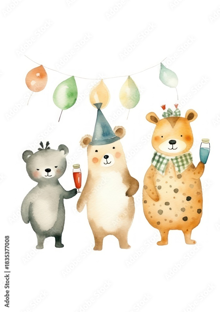Naklejka premium Mammal animal party cute.