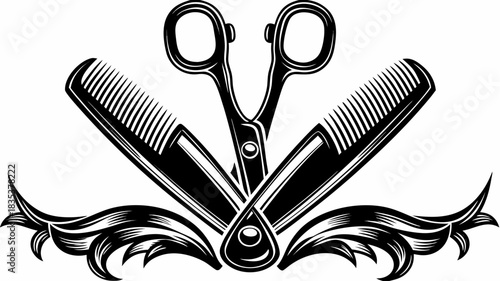 scissors and comb