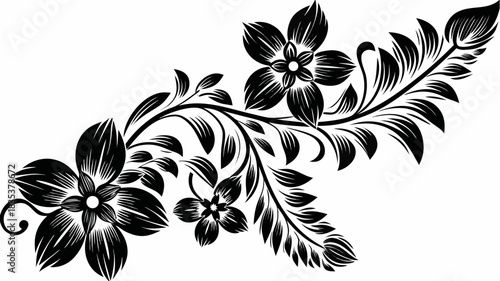 black and white flowers