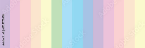 Soft pastel striped background with vertical gradient transitions in rainbow colors. Ideal for kids, fashion, kawaii, baby shower, and gentle design themes