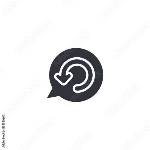 Spiral storage symbol showing restore capability, recovery data cycle, and backup retrieval system.