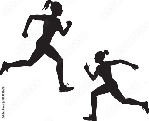 runners vector silhouettes, silhouette of a man, silhouette, runner, athlete, silhouettes, player, sports, ball, vector, sport, run, people, football, jump, men, action, running, body, jogging, exerci