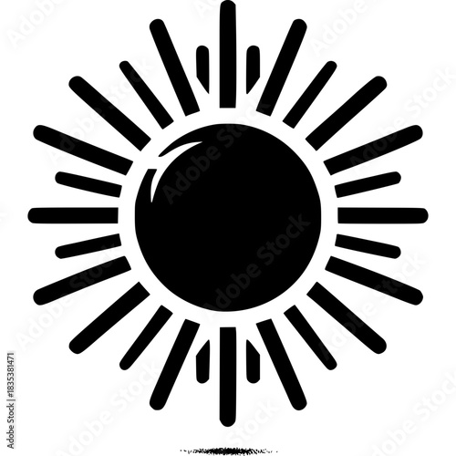 Paper crafted sun and moon symbol illustration