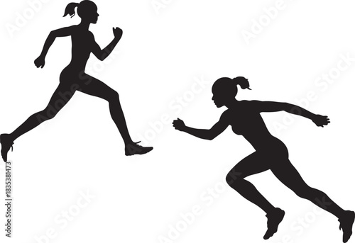 runners vector silhouettes, silhouette of a man, silhouette, runner, athlete, silhouettes, player, sports, ball, vector, sport, run, people, football, jump, men, action, running, body, jogging, exerci