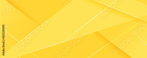 Abstract yellow low polygon background and texture.